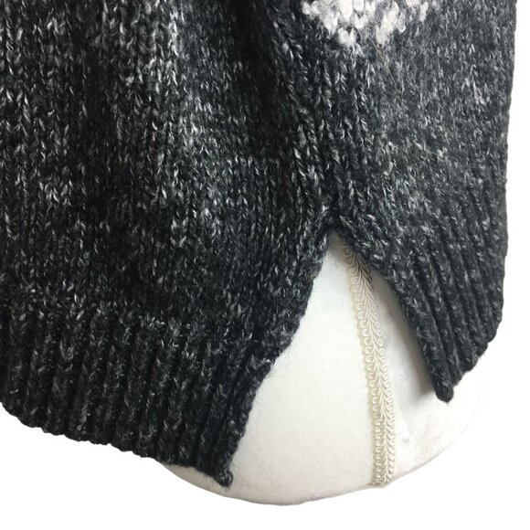 Forever 21 Womens Cropped Sweater Size Medium Gray Turtleneck with Drawstring - Picture 6 of 13